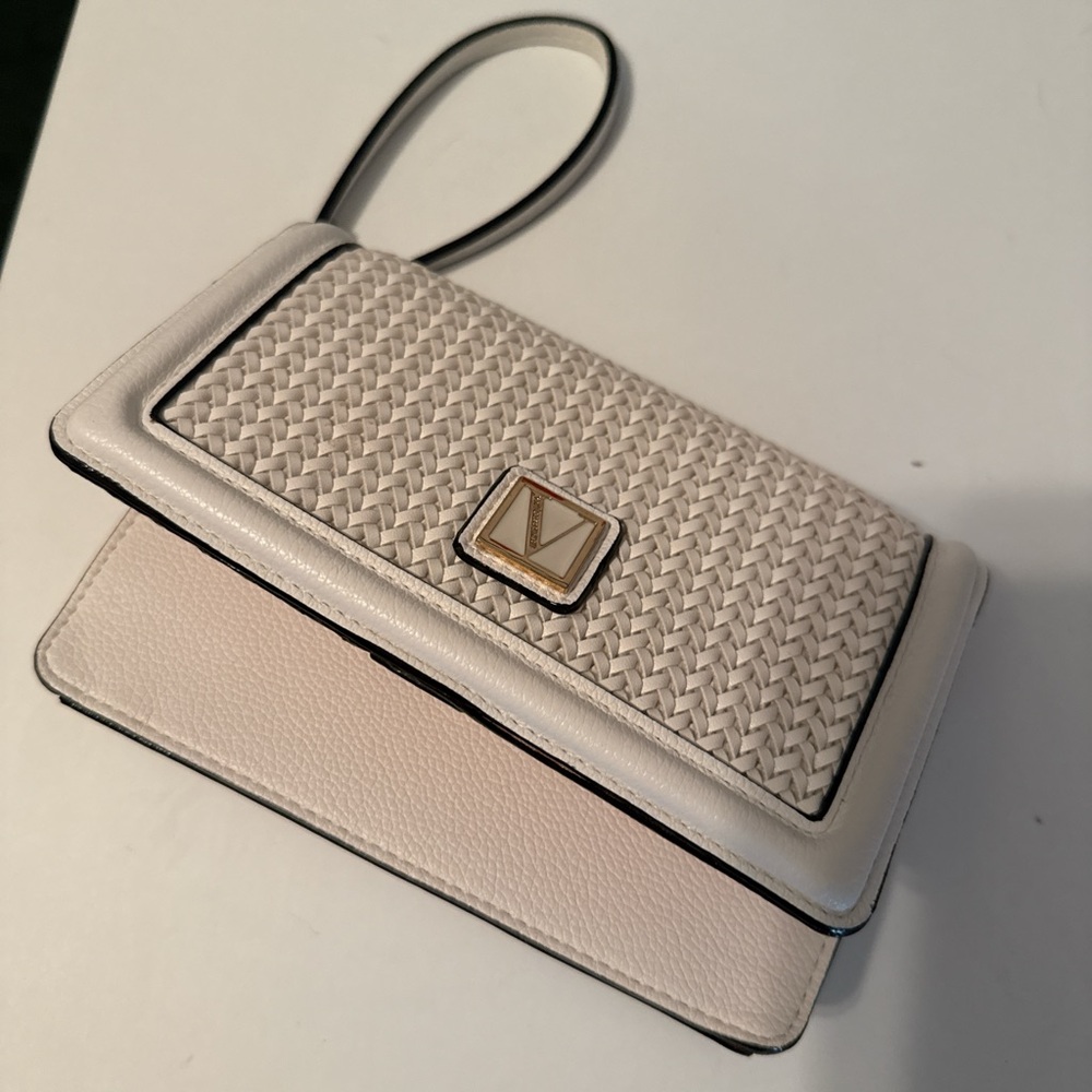 Victoria's Secret Ivory Woven Wristlet Clutch